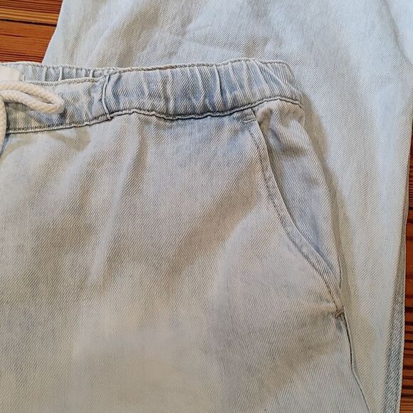 KanCan Pull On Wide Leg Light Wash Denim Jeans Pants Size 30 - Picture 4 of 10